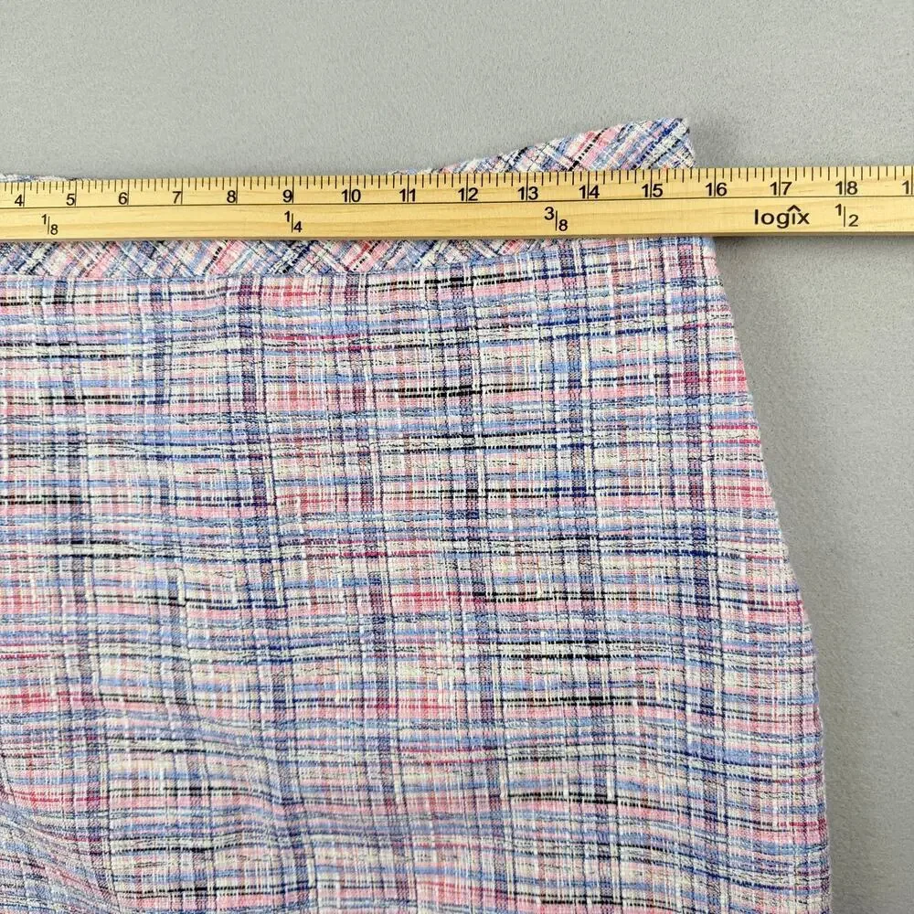 Talbots Pastel Tweed Mini Skirt Size 6 Lined Career